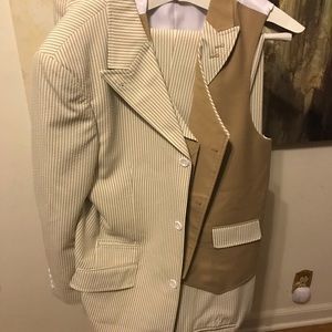 Men 3pcs Seersucker Suit